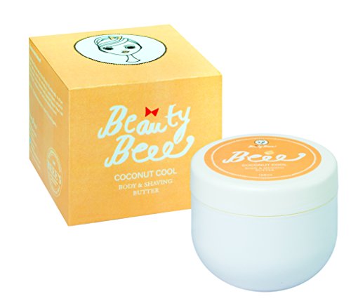 Beauty Beees Body & Shaving Butter | 2 in 1 Bodybutter und Rasieröl | Naturkosmetik aus kontrolliert biologischem Anbau mit Kokos- und Mandelöl für seidig glatte Haut | Für alle Hauttypen| 100 ml