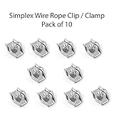 La cuerda de alambre y clips se puede utilizar especialmente con cualquier cuerda de alambre de construcción que tiene características muy flexibles. Simplemente presione el cable a cada lado del tornillo roscado y apriete la placa con una llave adecuada.
