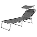 Produktbild SONGMICS Sonnenliege mit Sonnendach Max. Belastbarkeit: 250 kg,193 x 30 x 62 cm (B x H x T) GCB19U
