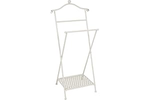 HAKU Möbel Herrendiener weiß gekälkt, Metall - Maße: B 46 cm x H 98 cm x T 35 cm, Style: Bohemian