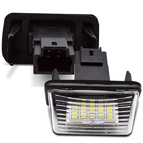 Led luz de la matrícula para coche lámpara numero plato luces bulbos 3w 12v 18smd con canbus no hay error 6000k xenón blanco frio para 206/207/306/307/308/406/407