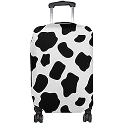 COOSUN Patrón de impresión de la vaca del equipaje del viaje cubiertas protectoras lavable Spandex equipaje Maleta Cubierta - Se adapta a 18-32 pulgadas L 26-28 en Multicolor