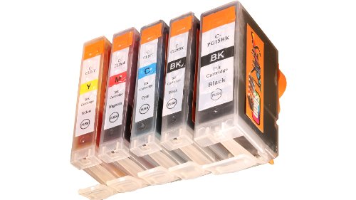 Start - 5 Cartouches d'encre compatibles avec Puce remplace PGI-5 / CLI-8, Noir, Cyan, Magenta, Jaune pour Canon Pixma iP3300, iP3500, iP4200, iP4300, iP4500, iP5200, iP5300, iX4000, iX5000, MP500, MP510, MP520, MP530, MP600, MP610, MP800, MP810, MP830, MP970, MX700, MX850