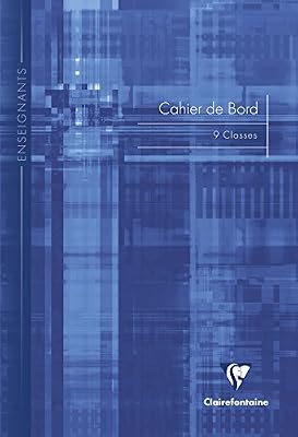 Clairefontaine 3129C Carnet de Bord Classes 9 reliure piqûre - 21 x 29,7 cm 60 pages Coloris Assortis