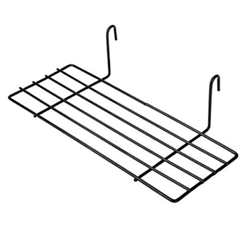 SHUCV Étagère de Rangement en métal pour Grille de Mur Montable sur Le Mur Organisateur Design Grid Display Decor Convient pour Les Tableaux en Grille Noirs (24.8x9.8.x6.9cm)