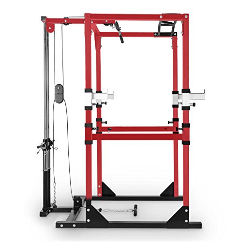 Capital Sports Tremendour Power Rack Homegym Kraftstation Fitness-Rack (Konstruktion aus Stahl-Kantrohr, inkl. Multigripp-Klimmzugstange, nach Wahl mit oder ohne Latzugturm) - 3
