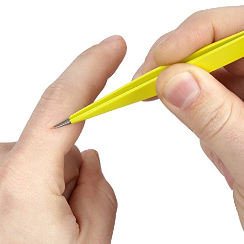 TROP Präzisions-Pinzette aus Edelstahl mit perfekt aufeinandergreifenden Spitzen – Universell einsetzbar: Haare / Augenbrauen zupfen, Splitter und Spreißel entfernen, Feinarbeiten und Reparaturen – inklusive 2 Jahren Geld-zurück-Garantie - 5