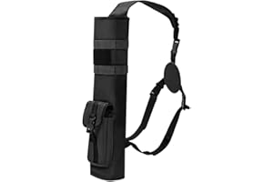 DONGKER Carcaj de flechas con arco, para colgar en el hombro, ajustable, con cierre de velcro para flechas, arcos, caza