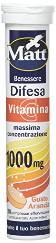 Matt&Diet - Difesa - Integratore di Vitamina C 1000 mg - Compresse Effervescenti - 90 gr - [pacco da 3]