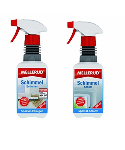 Preisvergleich Produktbild Schimmel Entferner 500 ml Sprühflasche und Schimmel Schutz 500 ml Sprühflasche