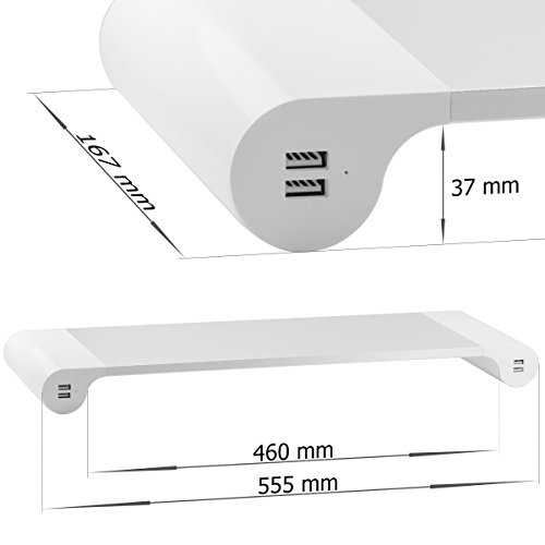 Monitor Untersatz Ablage Unterlage Multifunction Space Bar iMAC PC Monitor USB - 5