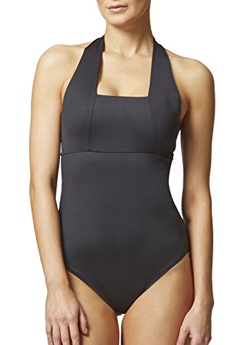 TLC Sport Women's Elite Bañador para Control Halter de Mujer en el Negro Medium (40)