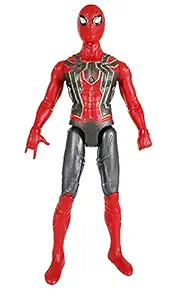 AKANAR Spiderman Action Figure Toy Robot LED Light Glow for Boys Girls Kids (7 inch)