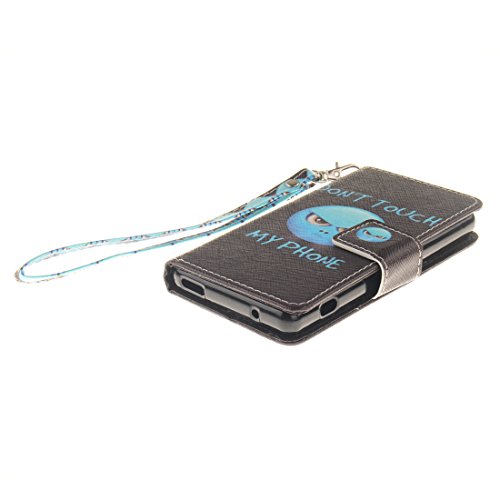 Nancen Sony Xperia Z3 Compact / Z3 mini (4,6 Zoll) Handytasche / Handyhülle. Flip Etui Wallet Case in Bookstyle – Premium PU Lederhülle Hülle Cover Mit Lanyard / Strap, Standfunktion, Kreditkarte und Brieftasche - 4