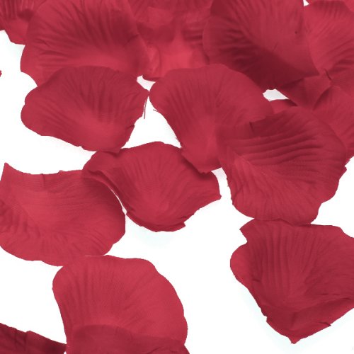 600 Stück Rosenblätter Blumen Bevorzugungen für Hochzeit Dekoration (Rot) - 9