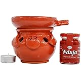 ScaldaNduja in Terracotta - Maialino + Vasetto Nduja 90 gr + Candela - Fatto 100% a mano da artigiani calabresi - Delizie Vat