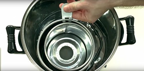 IMZA Wasserkocher Teebereiter Teemaschine (8 Liter, ca. 80 Gläser, geeignet für gewerbliche Verwendung) / 1700 Watt/ aus rostfreiem Cr-Ni-Edelstahl/ inkl. Sieb/ Maße: 47x32x31 cm - 4