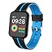 Produktbild Momola IP67 BLE 4.0 Wasserdicht Sportuhr Smartwatch,1,3 Zoll IPS Farbbildschirm TPU-Silikon Atmungsaktiv Armbanduhr mit Pulsmesser Schlafmonitor für Android iOS (Blau)