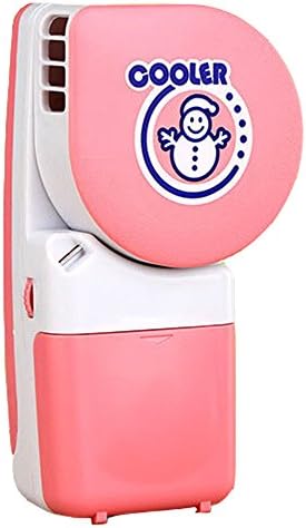 AWLLY Mini Air-Condition Fan Portable Low Noise Bladeless Adjustable Angle Humidifier 60Ml Bottle Pink,Blue,Green,Pink