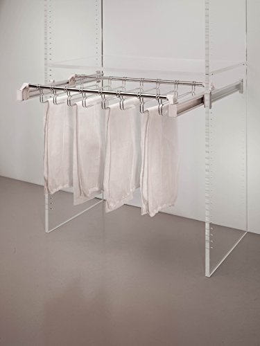 Preisvergleich Produktbild DESIGN Hosenhalter Hosenauszug Gürtelhalter Kleiderbügelhalter - VERCHROMT