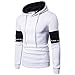 Produktbild Herren Kapuzenpullover Btruely Warme Dicken Mantel Männer Mit Kapuze Patchwork Winterpullover Winter Langarm Sweatshirt Parka Sweatjacke Gedruckt Bluse (XL, Weiß)