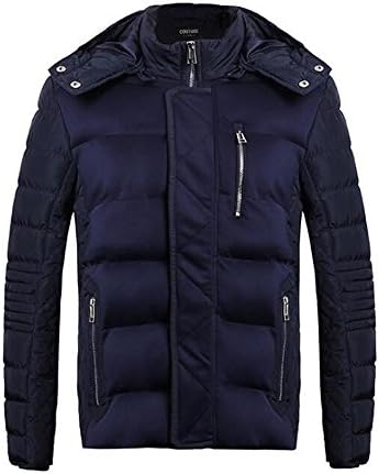 Men's Lightweight Puffer Duck Down Jacket Windproof Water Resistant Camping Hiking Jacket Coat , deep blue , m