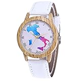 IG Invictus Damen Mode Casual Lederstrap Analog Quarz Runde Uhr T387 N Quarzuhr Weißer Quarz Uhr