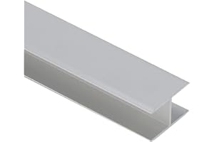 Alberts 030814 Profilo ad H | autobloccante | alluminio, anodizzato argento | 1000 x 19,5 x 30 mm