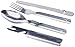 Produktbild 10T Cutlery Edelstahl Campingbesteck Essbesteck Bundeswehr Besteck-Set Reisebesteck mit Messer Gabel Löffel Dosenöffner zum zusammenstecken  für Camping Trekking Picknick Garten