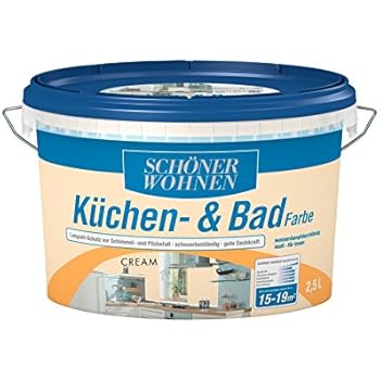 SCHÖNER WOHNEN FARBE Küchen- & Badfarbe, cream 2 l, cream: Amazon.de