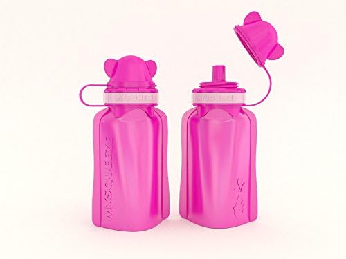 My Squeeze 1 x PINK - The eco friendly reusable food pouch for babies and toddlers made to eat, drink, heat, freeze and squeeze!