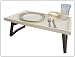 Produktbild Bett Tisch mit Flaschen und Getränkehalter, Serviertisch, Laptoptisch, Tablett, Farbe braun-beige *Top-Qualität zum Top-Preis*