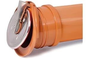 PLUMBING4HOME Backwater attivante di plastica 200mm di drenaggio dell'estremità della valvola della falda di controllo di plastica del PVC