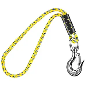 Dolibest Tow Rope Quick Connector for Tubing Tow Rope for Tubing Boat Tow Harness Tube Tow Rope for Boating Ski Ropes for Watersports for Tubing with Stainless Steel Hook?360? Rotate? 20inch