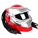 Produktbild Retro Motorrad Kreative Cosplay Helm-D.O.T Zertifiziert Objektiv Carbon Voll Offenes Gesicht Motorrad Eisen Krieger Predator Helm Haar Geflecht und LED-Licht,L