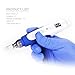 Koi Beauty Medical Grade Electric Auto Derma Pen Micro Needle Stamp 0.25mm-2.0mm Adjustable (Main Device +10Pcs 12 Needles Cartridge)(Blue)