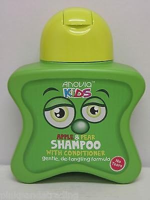 3 X ANOVIA KIDS APPLE & PEAR SHAMPOO WITH CONDITIONER GENTLE DE-TANGLING FORMULA
