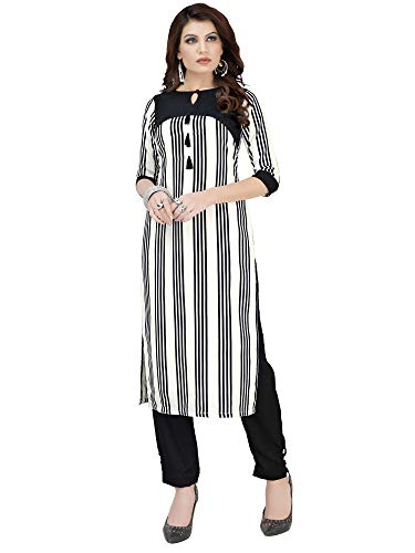 Shoponbit Present Digital Print Black::White Color Fabric Royal Crepe Kurti for Womens in Ethnic wear SHKU43 RS.299 (80.00% Off) - Amazon Shoponbit Present Digital Print Black::White Color Fabric Royal Crepe Kurti for Womens in Ethnic wear SHKU43 RS.299 (80.00% Off) - Amazon