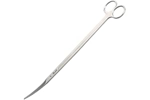 BLAU AQUARISTIC Blau BA-7790016 aquaristic Cisaille à Plantes en Acier Inoxydable courbé