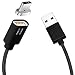 Produktbild [i!®] 50cm Premium Nylon Magnet USB C Ladekabel Datenkabel [1x Kabel + 1x USB-C Stecker] schwarz