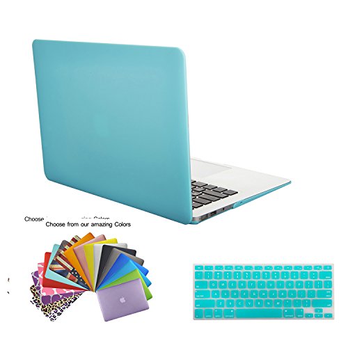 Macbook Air 11 Hülle,TECOOL [Ultra Slim Serie] Plastik Hartschale Schutzhülle Snap Case und Silicon Tastatur Abdeckung für Apple MacBook Air 11.6 Zoll - Türkis