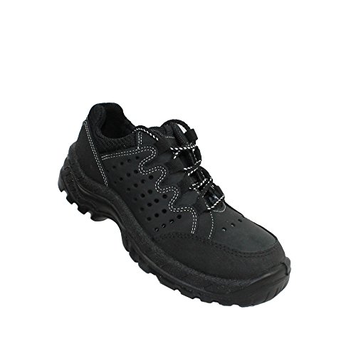 Lupos Revol-18 S1 Sicherheitsschuhe Arbeitsschuhe Berufsschuhe Businessschuhe Trekkingschuhe Schwarz