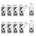 Produktbild J-boxing 10 Stück USB-Stick Einklappbarer USB 2.0 Speicherstick USB-Flash-Laufwerk Memory Stick (2GB, Grau)