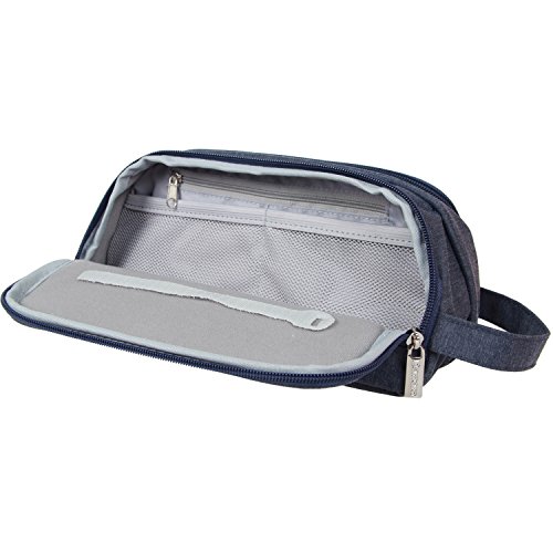 Damero Universale Organiser Tasche mit Doppelschicht Tragtasche für Reise zum Ladegrät/Eletronisches Zubehör für Reiseorganisator (Groß, Dunkelblau) - 3