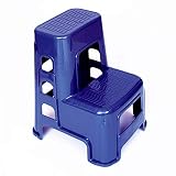 Material: hierro T-Stepladder Taburete de la Escalera Taburete de Plástico de 2 Peldaños para Adultos Y Niños Escalera Taburete Práctico de Lavado de Autos Artículos para el Hogar Taburete Pequeño Banco de Zapatos