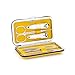 ALICE Multi-color Carbon Steel Nailcare Set 6pcs in Leather Box - Black