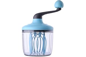 YUZITA Frusta per uova e separatori Frullatore per frusta a mano in plastica per uso domestico - Strumento versatile per frullino per uova, montalatte, agitatore a spinta - Utensile da cucina per frullare