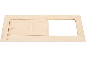 Yosoo Health Gear Sauna-Giebel-Entlüftungsset, Luftholz, Verstellbare Raumausrüstung, Lüftungspanel, Jalousien, Gitter, Dampfzubehör für Bad, Schwimmbad, Rechteckige Lamellen, Zubehör