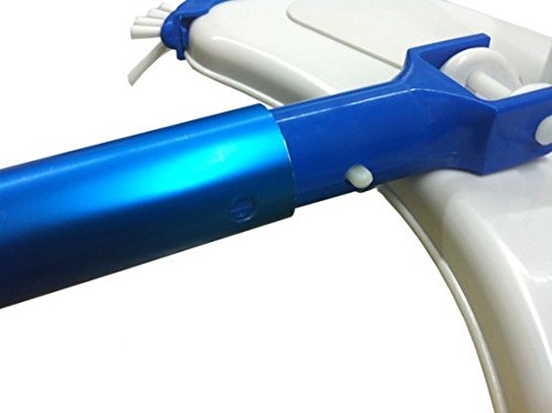 Miganeo® Poolreinigung Bodensauger De Luxe, mit seitlichen Bürsten, Schlauchanschluss ؘ˜ 32/38 mm, für Teleskopstange, Weiß, 360×200 mm - 3