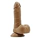Produktbild 20 Cm Pure Zwei-Layer-Silikon Dildo Soft Outside Und Firm Inside Penis Mit Starken Saugnapf Real Dong Penis Nachbildung, Ø4.4Cm